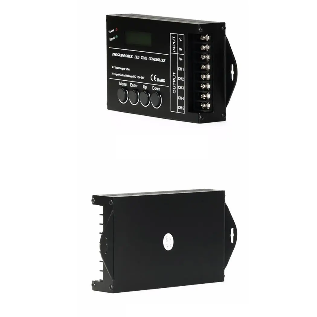 Программируемый таймер DC12V-24V 5 12-24V канала черный 20A LED-20-60 &lt0 Вт диммер | Лампы и