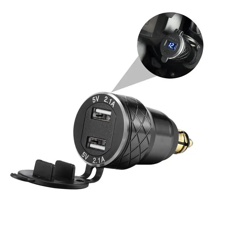 Onever двойное зарядное устройство USB из алюминиевого сплава 4.2A адаптер питания