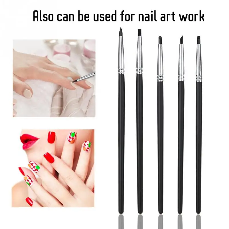 5 шт. зубные фарфоровые зубы силиконовая щетка для удаления пятен зубов дизайн