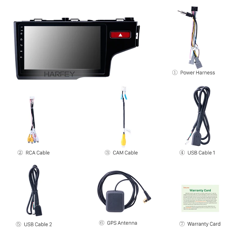 Harfey Android 9 1 HD 10 &quotмультимедийный плеер 2Din автомобильный GPS Авторадио Navi Wifi Bluetooth 3G