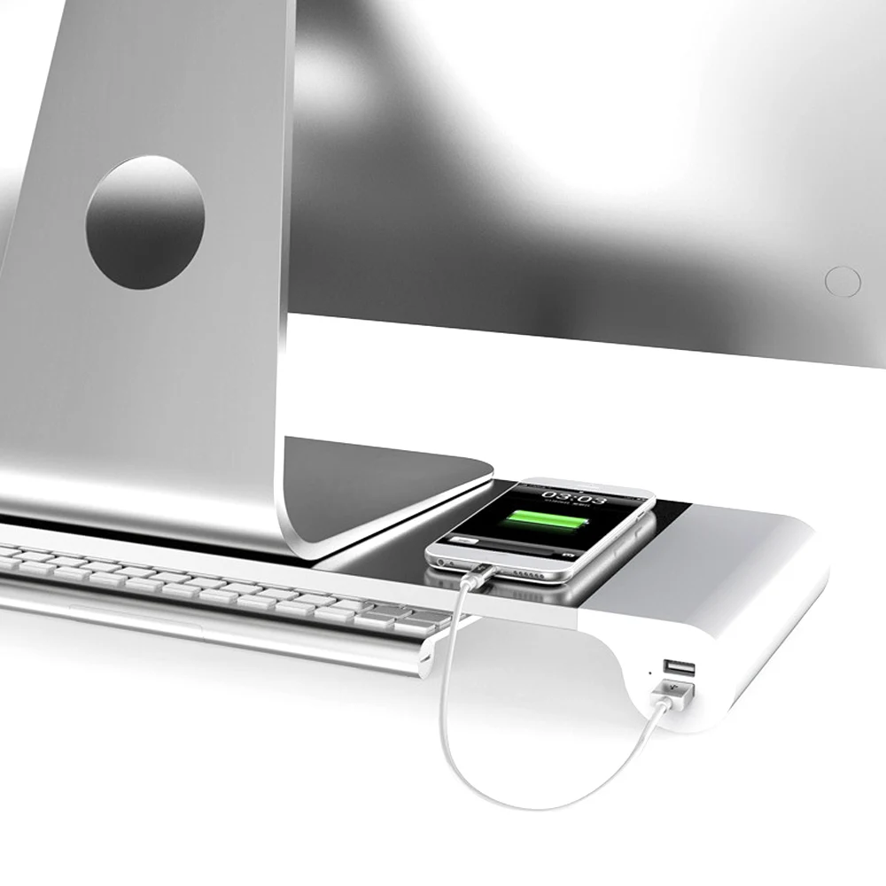 Настольная подставка Besegad из алюминиевого сплава с 4 USB портами барная стойка для