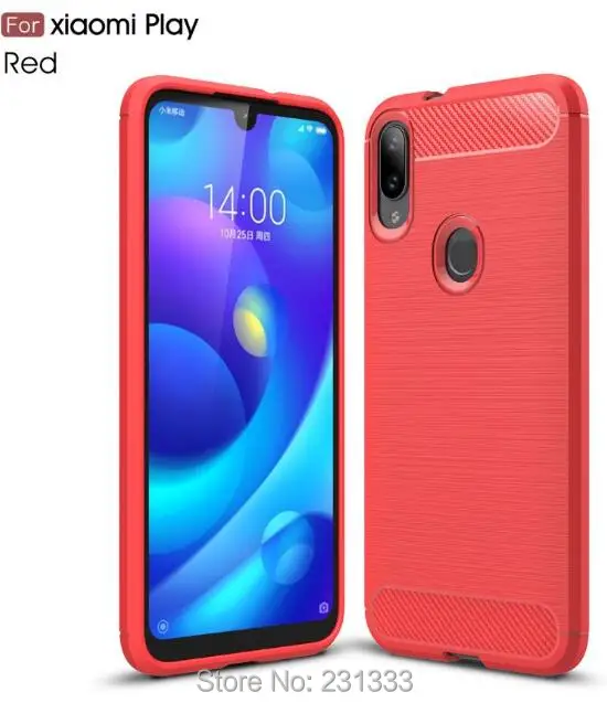 C-ku IPAKY Brush Soft TPU Case For Xiaomi Play Redmi Note 7 Sony Xperia XZ4 Compact Carbon Fiber Skin Cover Fashion 100pcs | Мобильные
