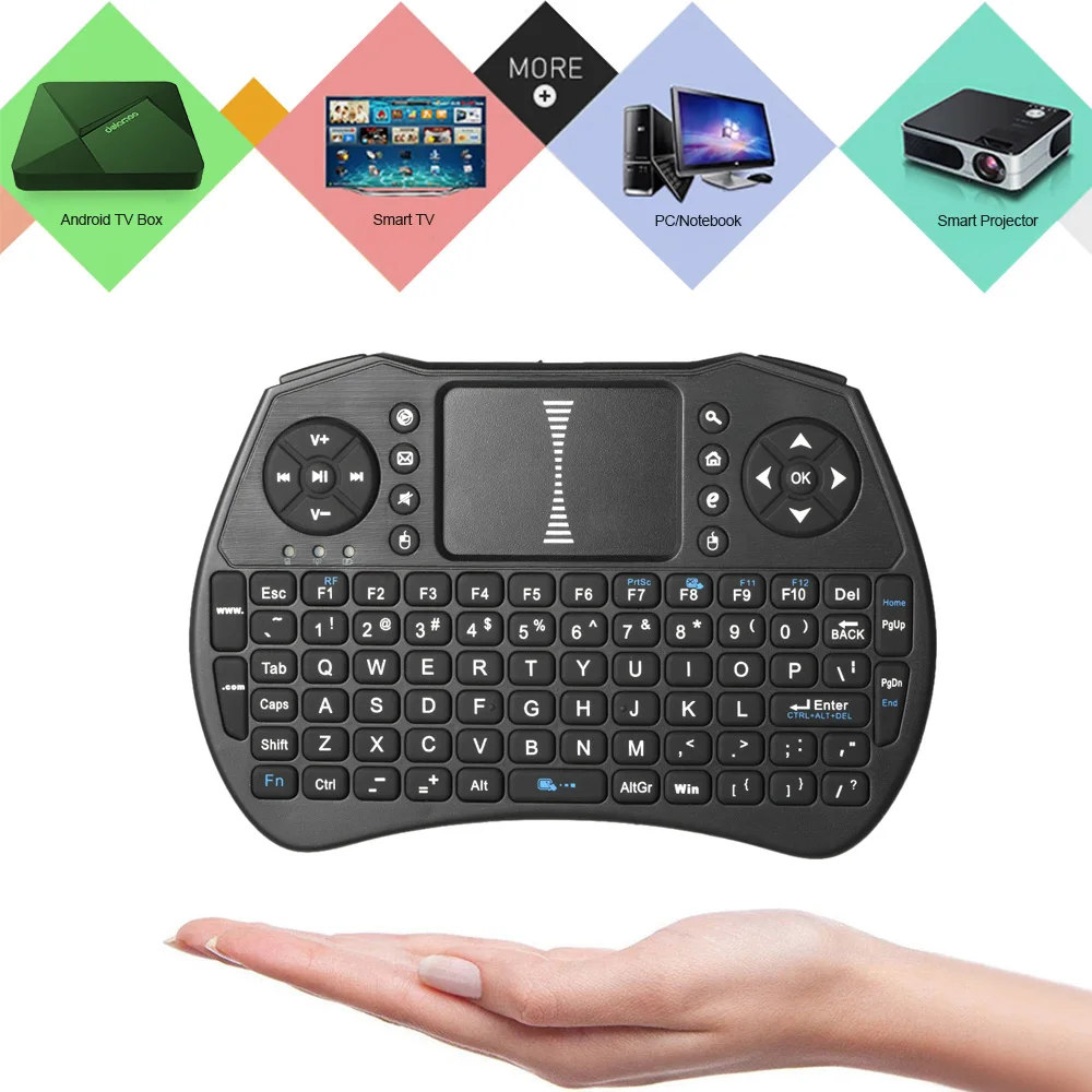 Беспроводная 2 4 ГГц клавиатура Air Mouse тачпад ручной пульт дистанционного