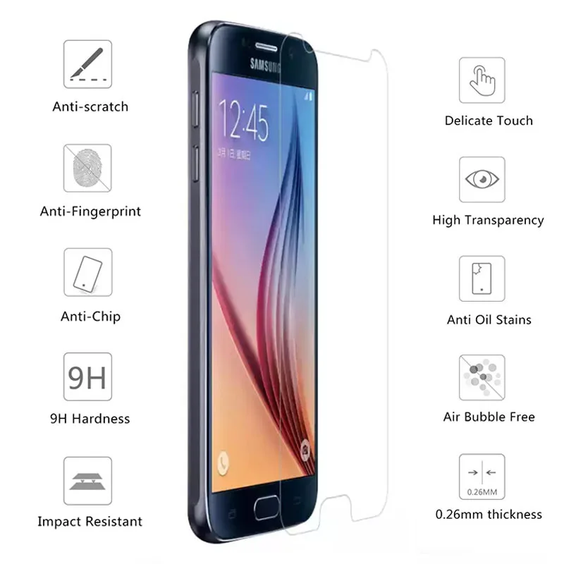 Защитное стекло для Samsung Galaxy S7 закаленное S6 S5 S4 S3 S2 Mini защитная пленка 9h | Мобильные