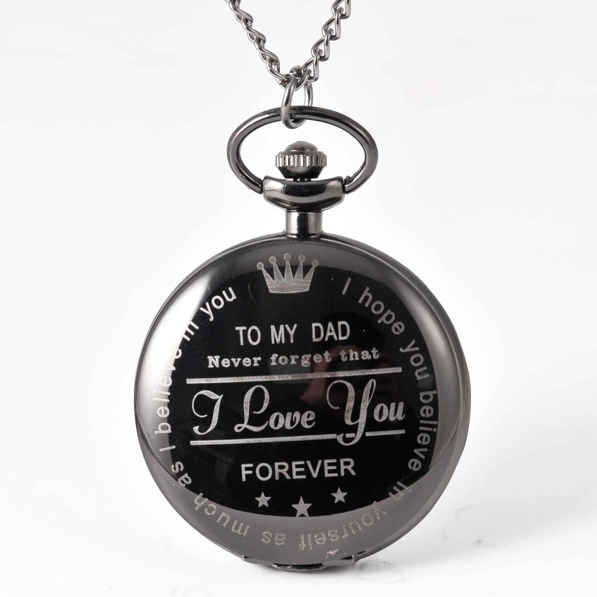 

Карманные часы в мои карманные часы "папа" Ожерелье I Love You Forever кварцевые часы на День отца подарок часы
