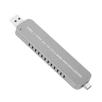 usb to m 2 ssd enclosure usb3 0 type a combo type c for pci e m2 m key ssd support uasp trim 2280 hdd mobile hard drive box