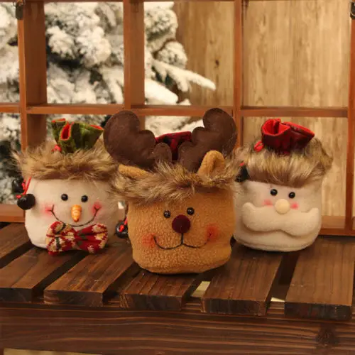 US Christmas Kid Candy Bag Santa Claus Snowmen Gift Children Storage | Дом и сад