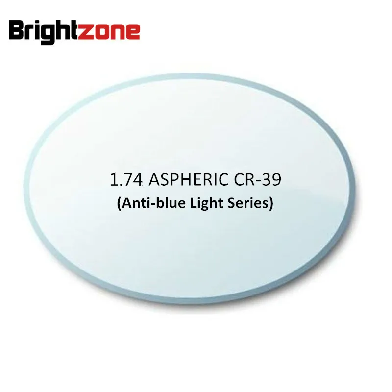 1.74 Super Thin Aspheric Blue Light Blocking Computer Radiation UV Protection AR CR-39 Resin Optical Glasses Prescription Lenses