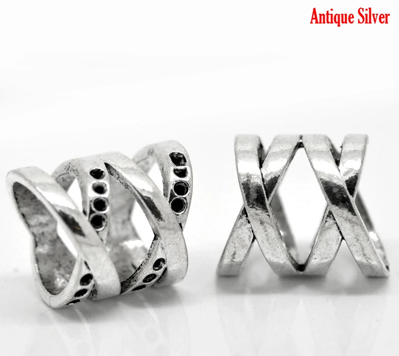 

DoreenBeads 5 шт. Серебристые Полые бусины для шарфа (Размер отверстия: 17 мм) (B19891), yiwu