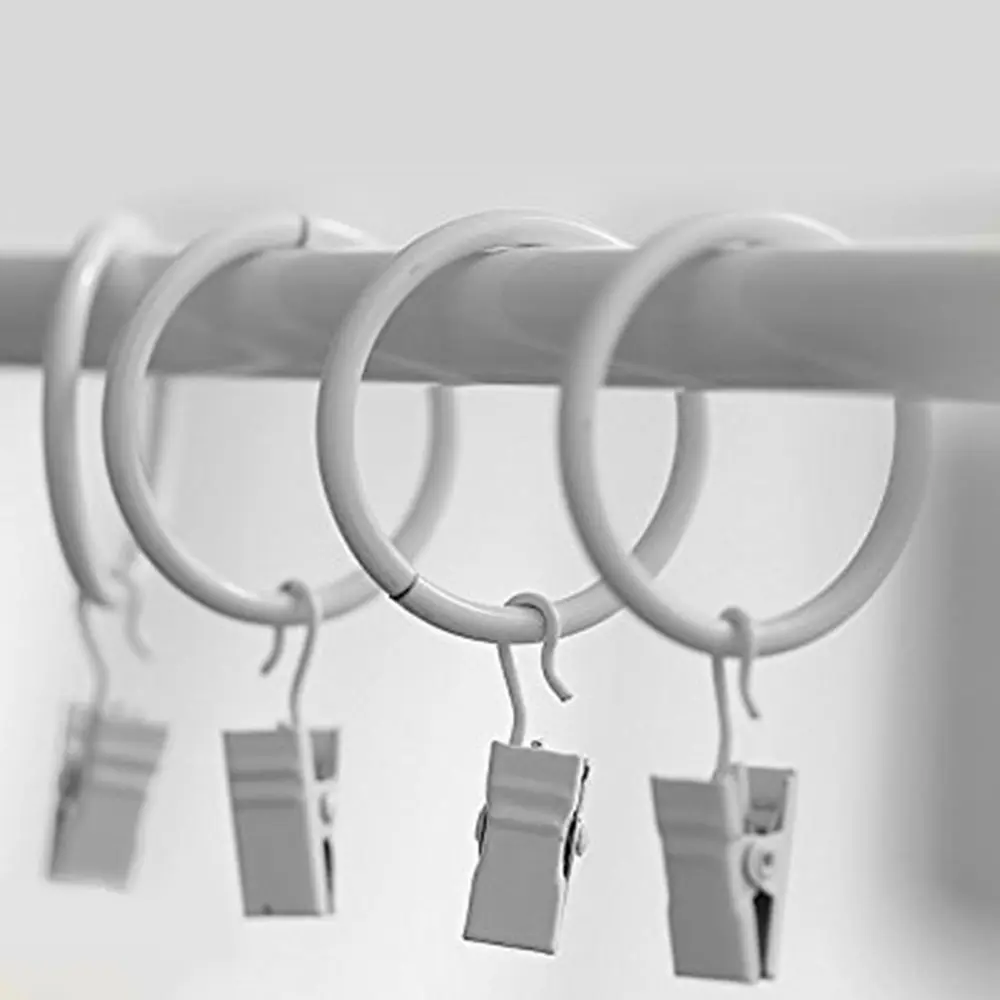 36 шт./упак. белый практичны Шторы крючок зажимы вешалка кольцо для Пелерина