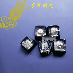 1 шт. ручной работы смолы клавишный колпачок механическая клавиатура с подсветкой стрелки с шестерней смолы клавишный колпачок R4 высота поддержка OEM вишня профиль