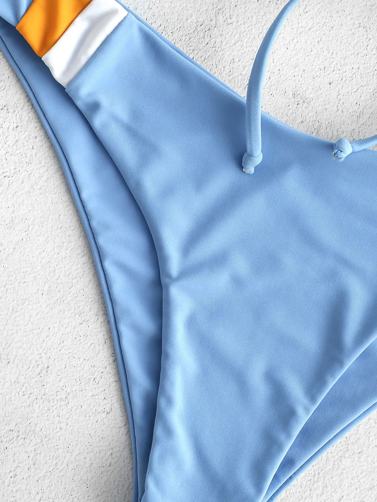 Купальник-бикини ZAFULPatchwork бикини со средней талией и глубоким вырезом 2019 | Женская