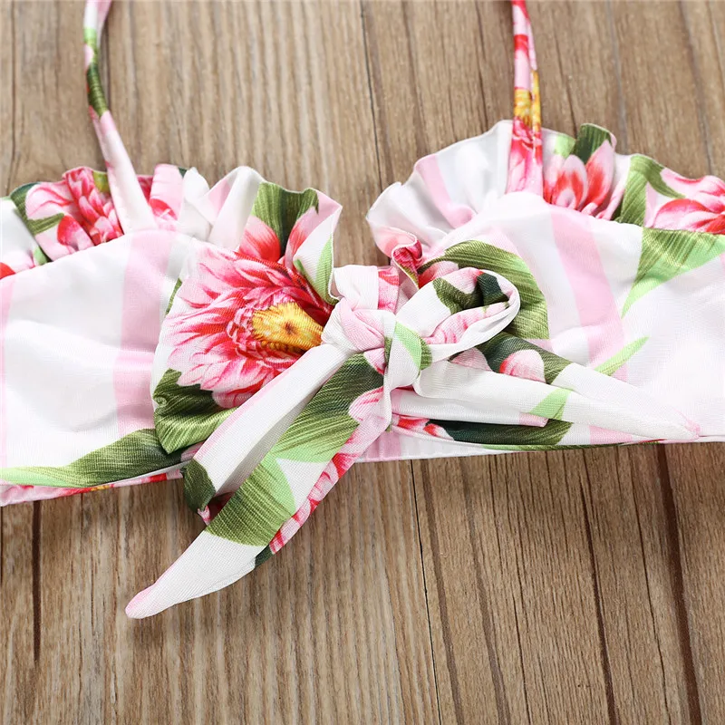 Boho Kids/Модная одежда для купания маленьких девочек летние хлопковые укороченные