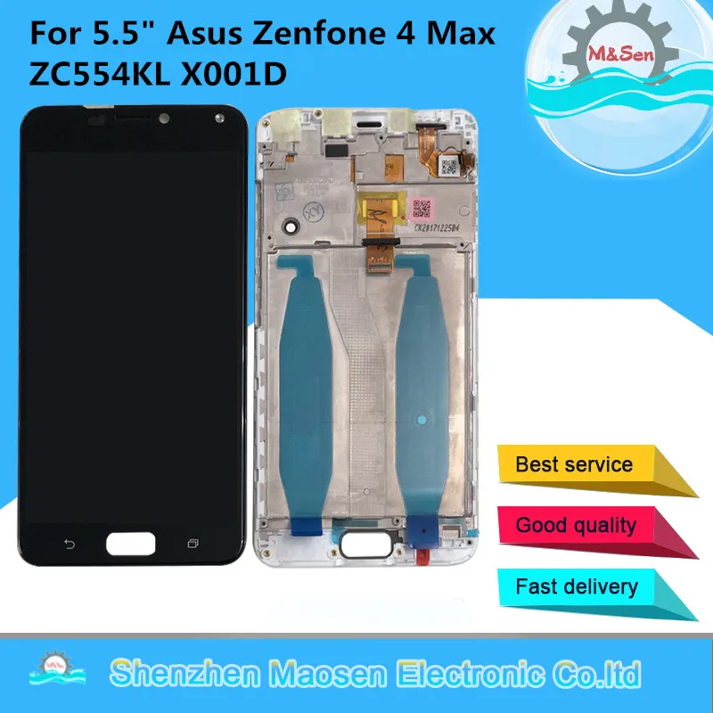5 &quotM &amp Sen для Asus Zenfone 4 Max ZC554KL X001D ЖК экран + сенсорная панель дигитайзер Рамка