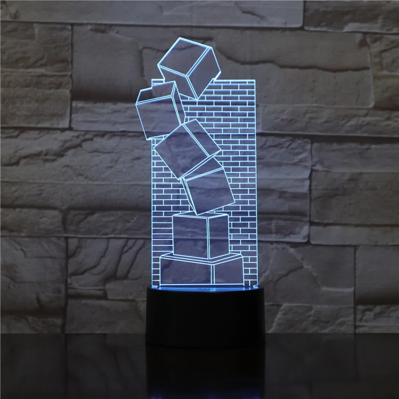 

7 Colors Change Lamp Box Gift 3D Lamp Acrylic LED USB Table Lamp TARDIS Lights Multi-colored Bulbing Light Dropshipping 1760