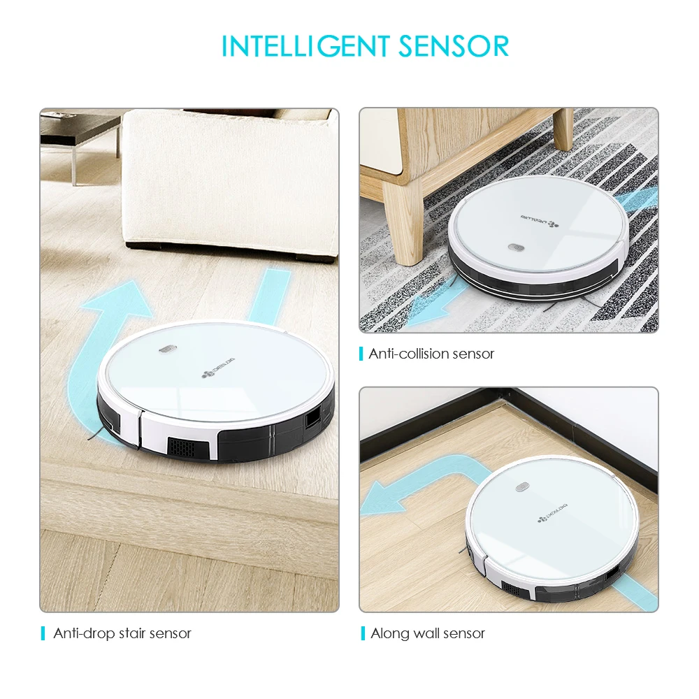 Робот пылесос DEALDIG Robvacuum 8 с Wi Fi подключением работает для Alexa|Пылесосы| |