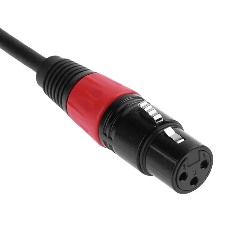 OPQ 0.2m 90 градусов 3 5 мм 1/8 дюйма Trs штекер XLR 3pin Женский аудио кабель удлинитель