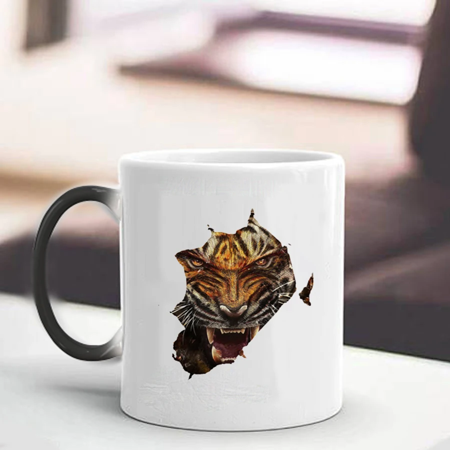 Кружка с тигром Волшебная кофейная кружка для мужа на день рождения 320 мл