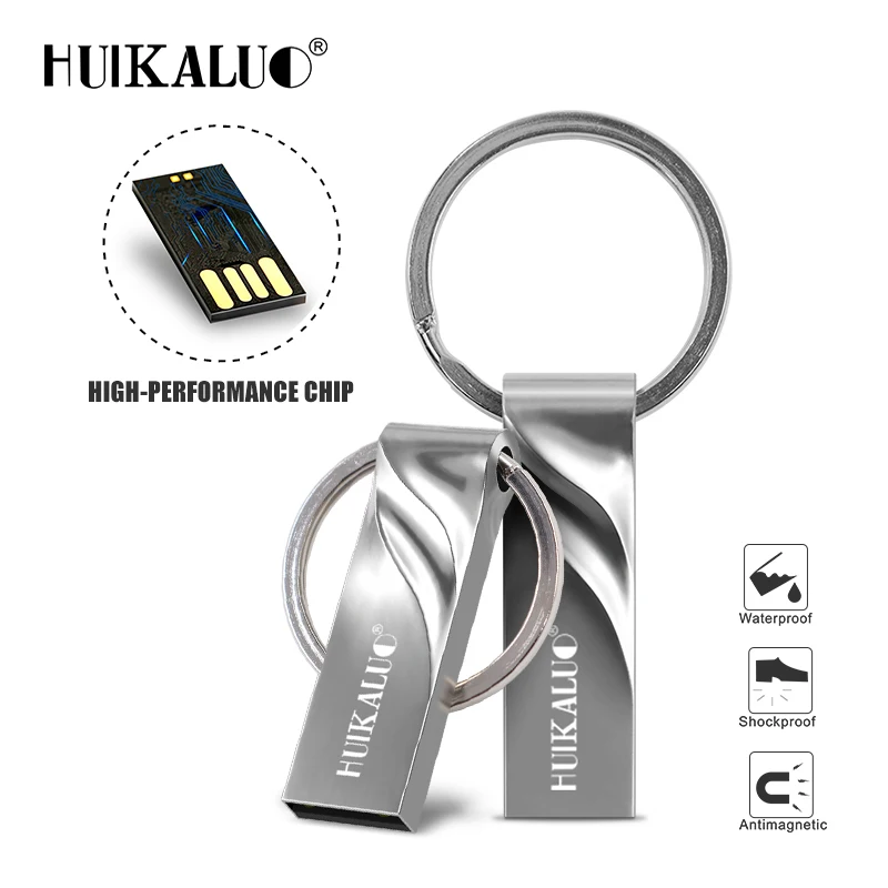 Huikaluo новейший USB флэш-накопитель 64 ГБ 32 16 8 4 металлический накопитель карта памяти