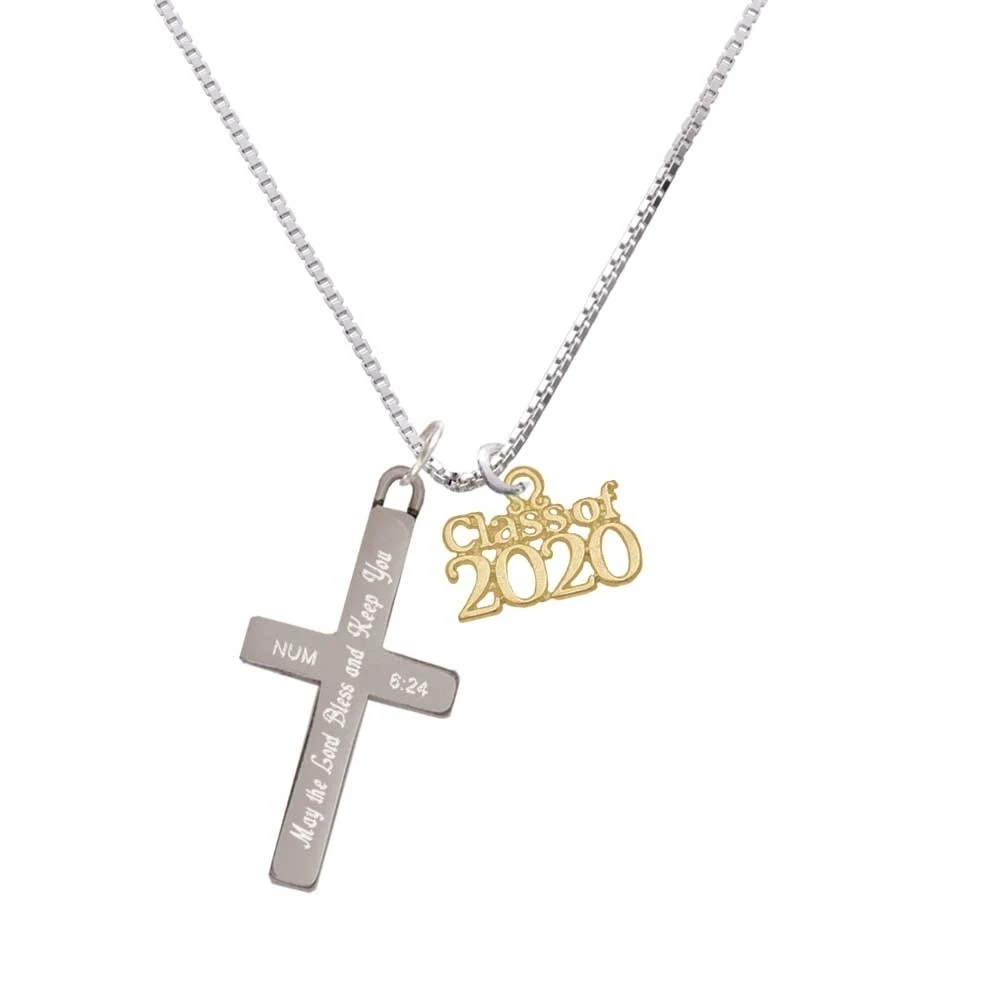 Золото тон класс 2020 Благослови и держать вас Подвески с крестом|Подвески| |