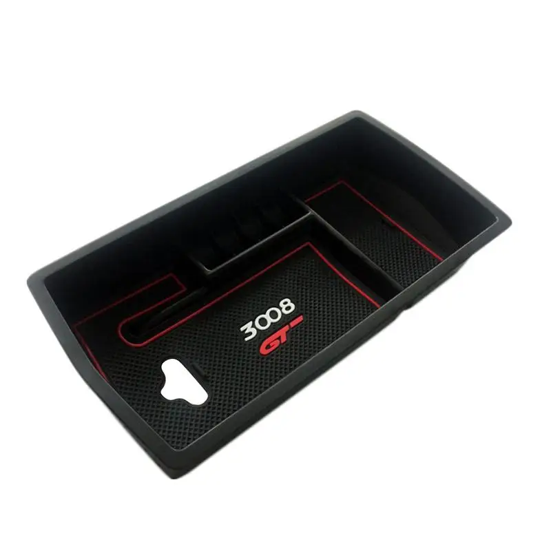 Hot Storage Box Arm Rest Glove Tray Bin Container Holder Fit For Peugeot 3008 3008GT 2016-2018 Interior Armrest Central Console |