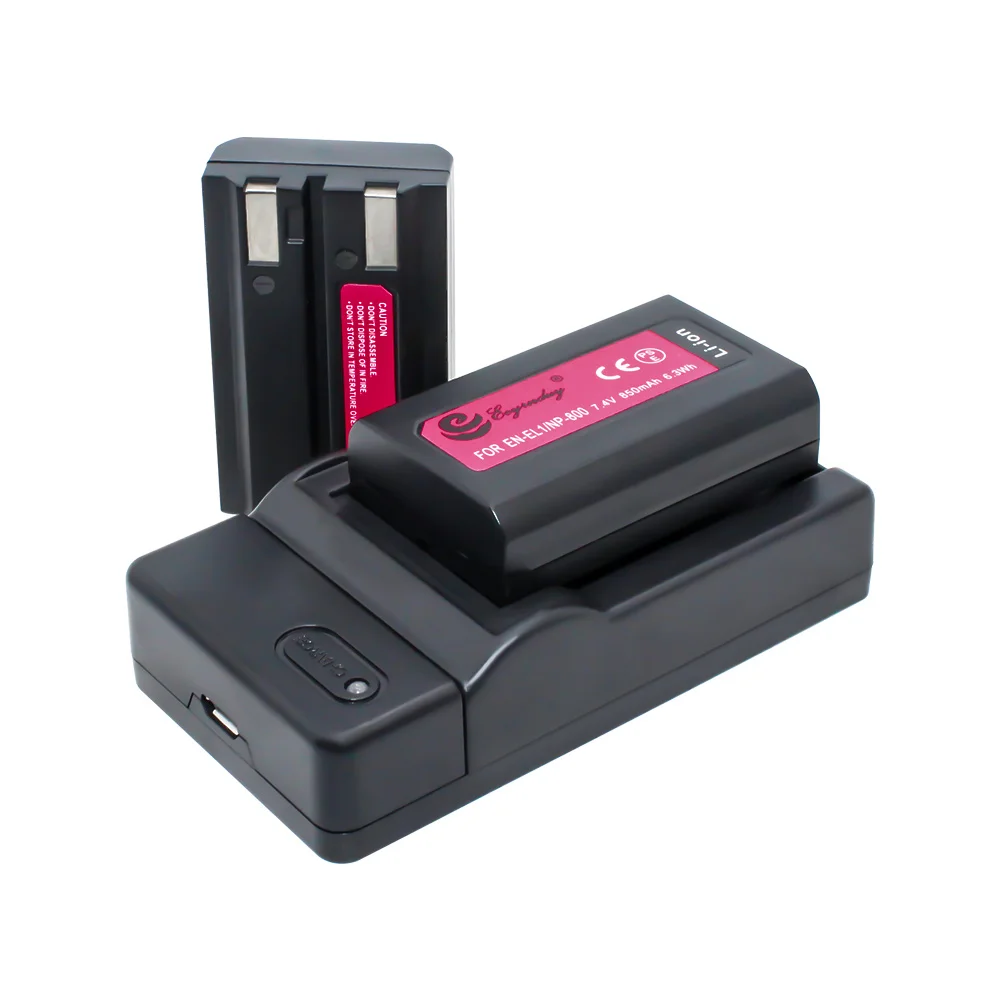 2 шт. EN EL1/NP 800 батареи и USB зарядное устройство для Nikon Coolpix 500 775 880 885 990 995 4300 4500