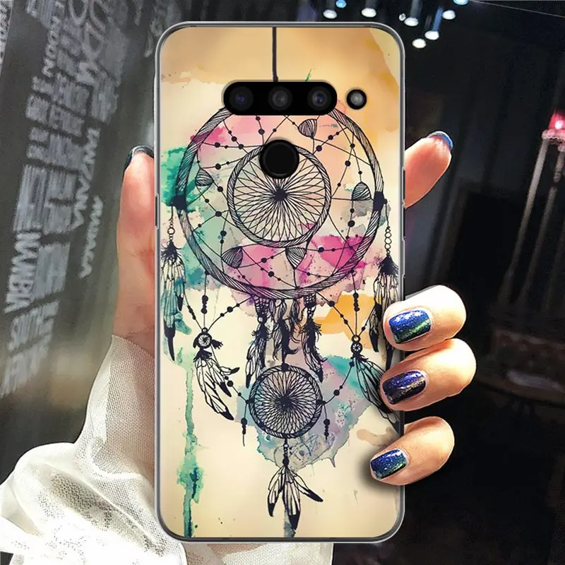 Цветной окрашенный мягкий чехол для телефона LG V50 / ThinQ TPU Силиконовый Модный
