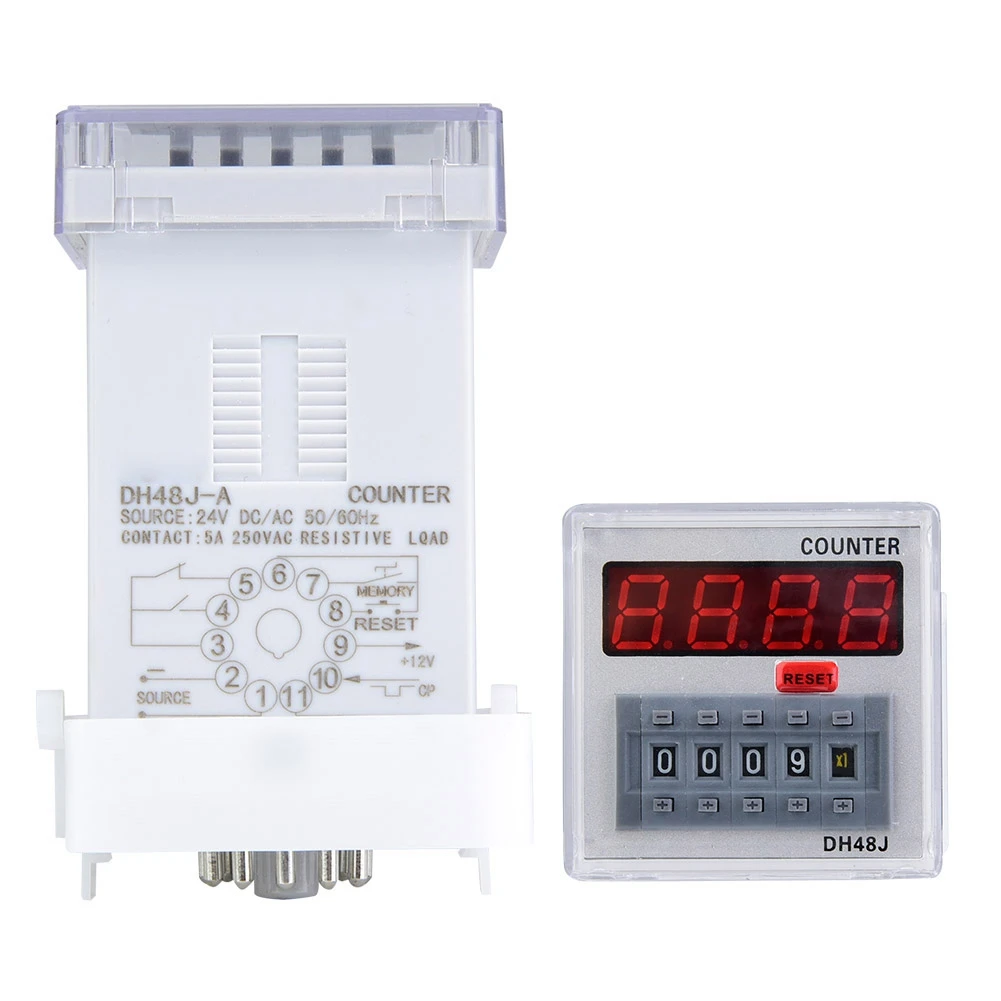 DH48J A 24V/220V 11 Pin код свяжитесь/Сенсор сигнала Вход цифровой счетчик РЕЛЕ