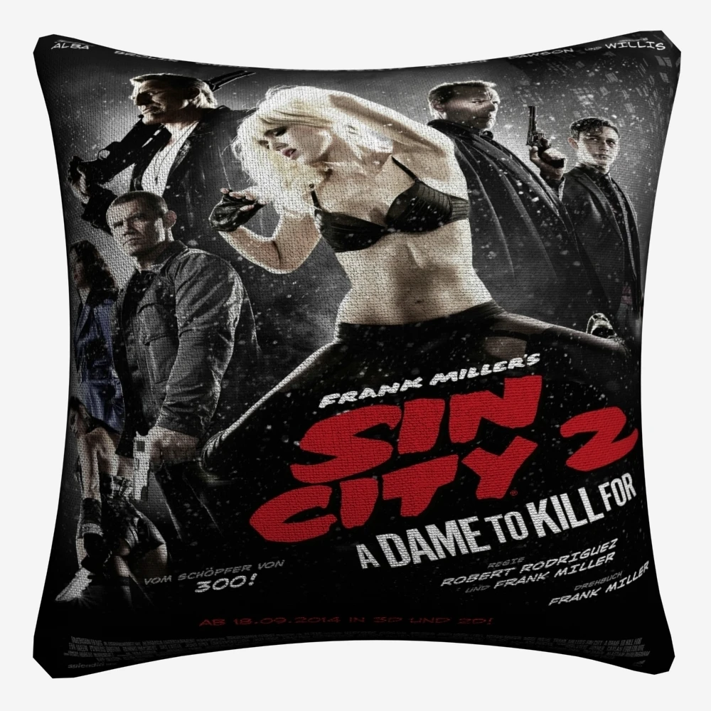 Sin City 2 ролика Сексуальная Eva зеленый декоративное хлопковое белье Наволочка на