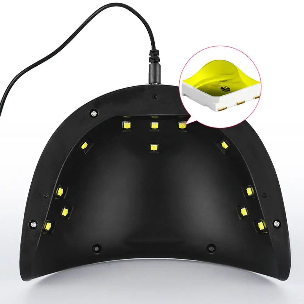 

36W Pro Nail Polish Dryer Lamp LED UV Gel Acrylic Curing Light Manicure Timer With No LCD Display Nail Dryers