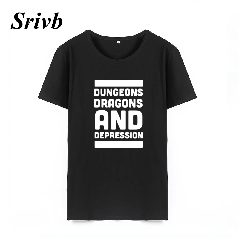Srivb 2018 Dungeons Dragons Летняя женская футболка с коротким рукавом Tumblr хипстерская