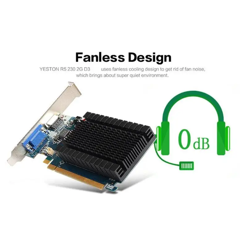 PPYY новый Yeston Radeon R5 230 для Amd графический процессор 2 Гб Gddr3 64 бит 650 МГц игровой