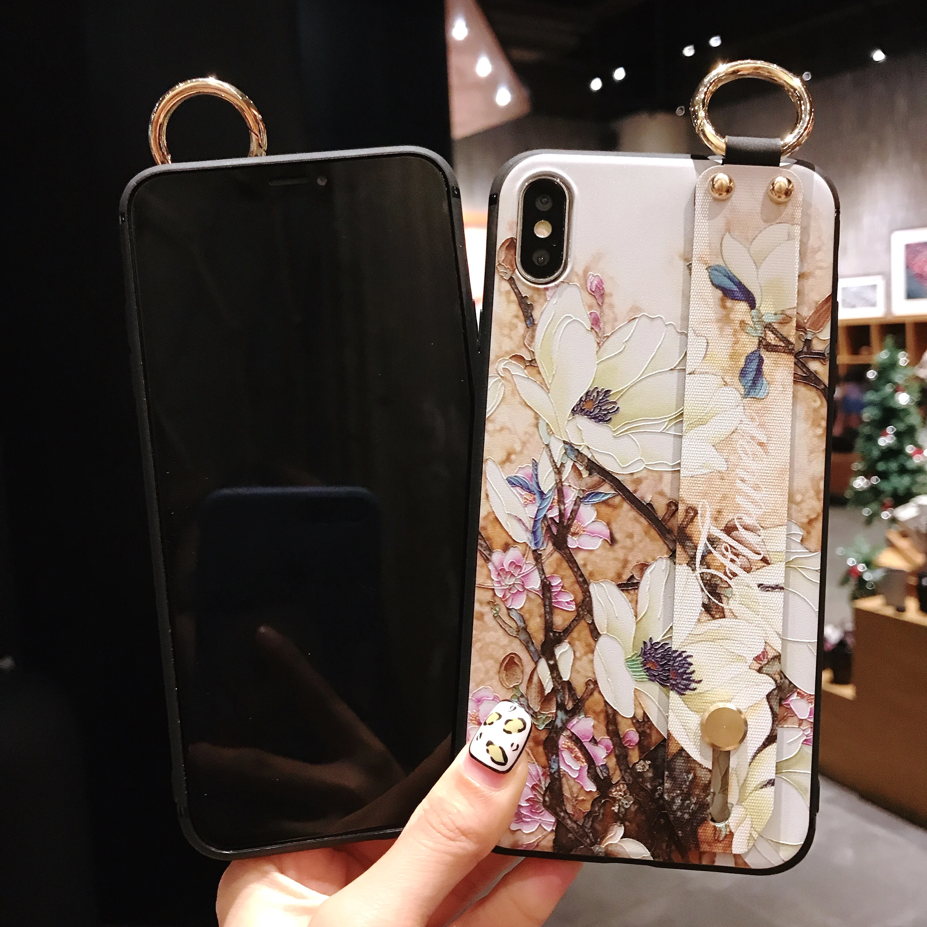 Чехлы для телефонов с розами Samsung Galaxy S9 S8 Plus Note 8 9 модный ремешок на запястье