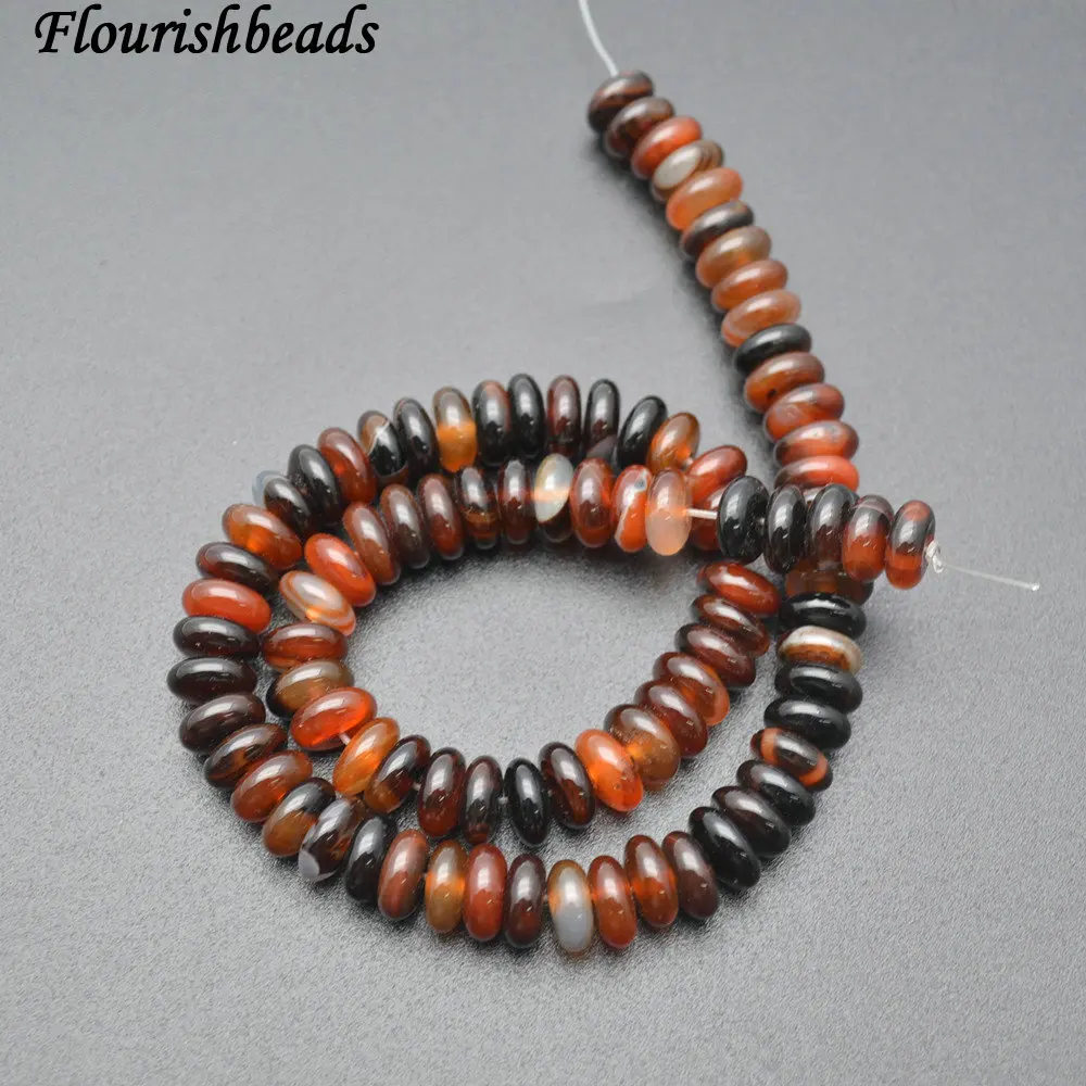 

4x10mm Natural Red Dream Agate Stone Rondelle Spacer Loose Beads