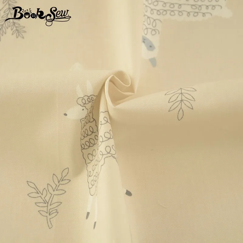 Booksew мультяшный дизайн овечки текстиль 100% хлопок саржевая ткань краситель