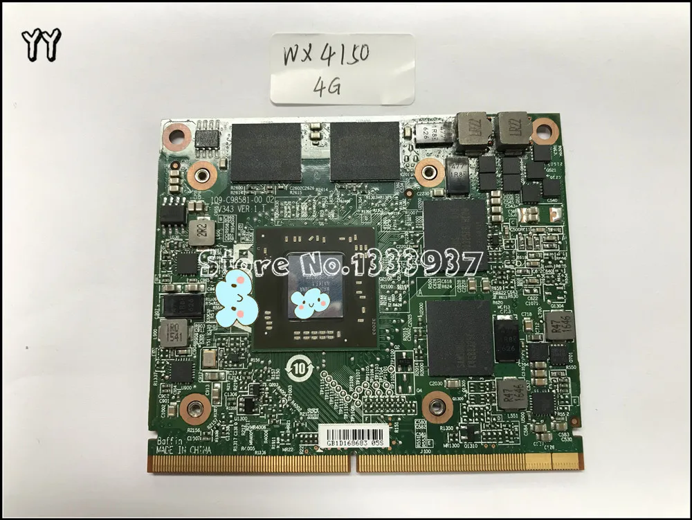 WX4150 216 0896288 4 Гб CN 0V30XX VGA Графическая карта для ноутбука DELL M7510 M7520|Материнские платы|
