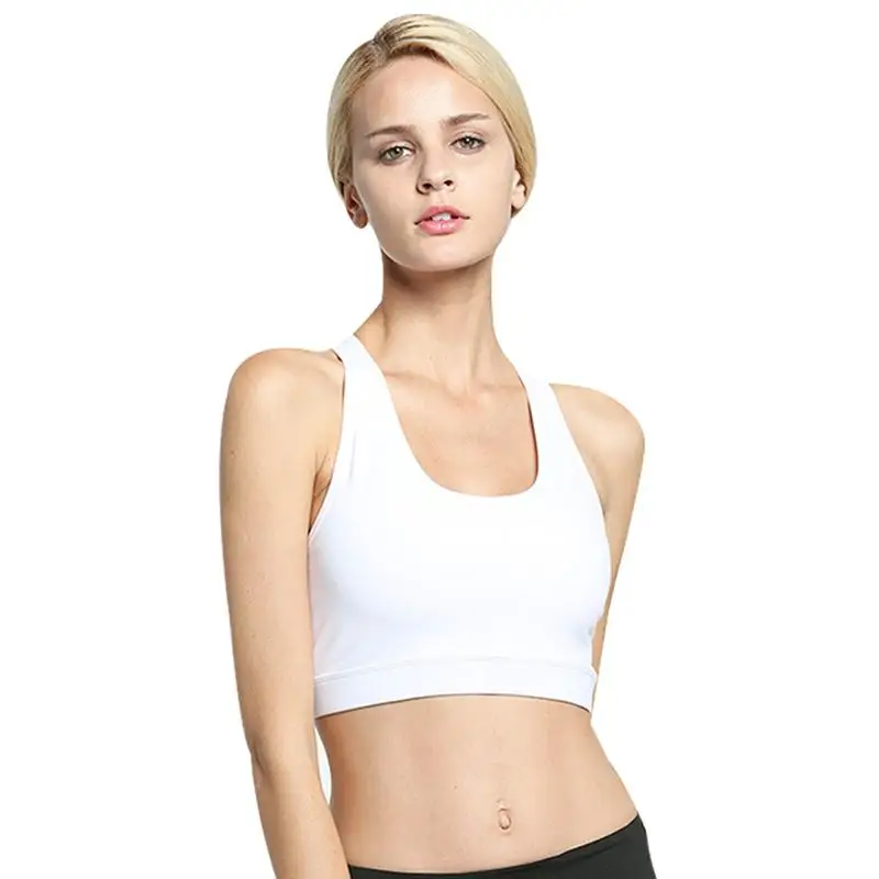 Workout Stretch Tank Top Women Push Up Sports Bra Yoga Vest Running Padded Underwear Seamless Brassiere top deportivo mujer | Спорт и