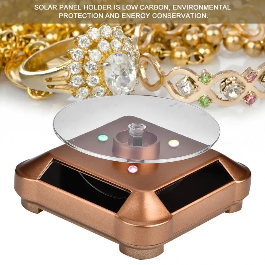 Держатель для ювелирных изделий вращающийся на солнечной энергии и батарейках |