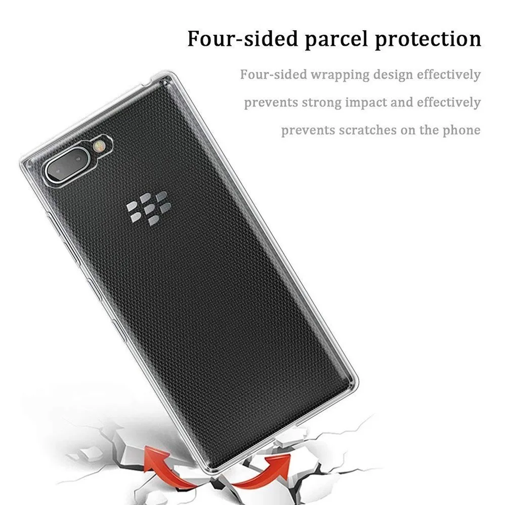 Прозрачный чехол мягкий силиконовый из ТПУ для BlackBerry KEY2 противоударный