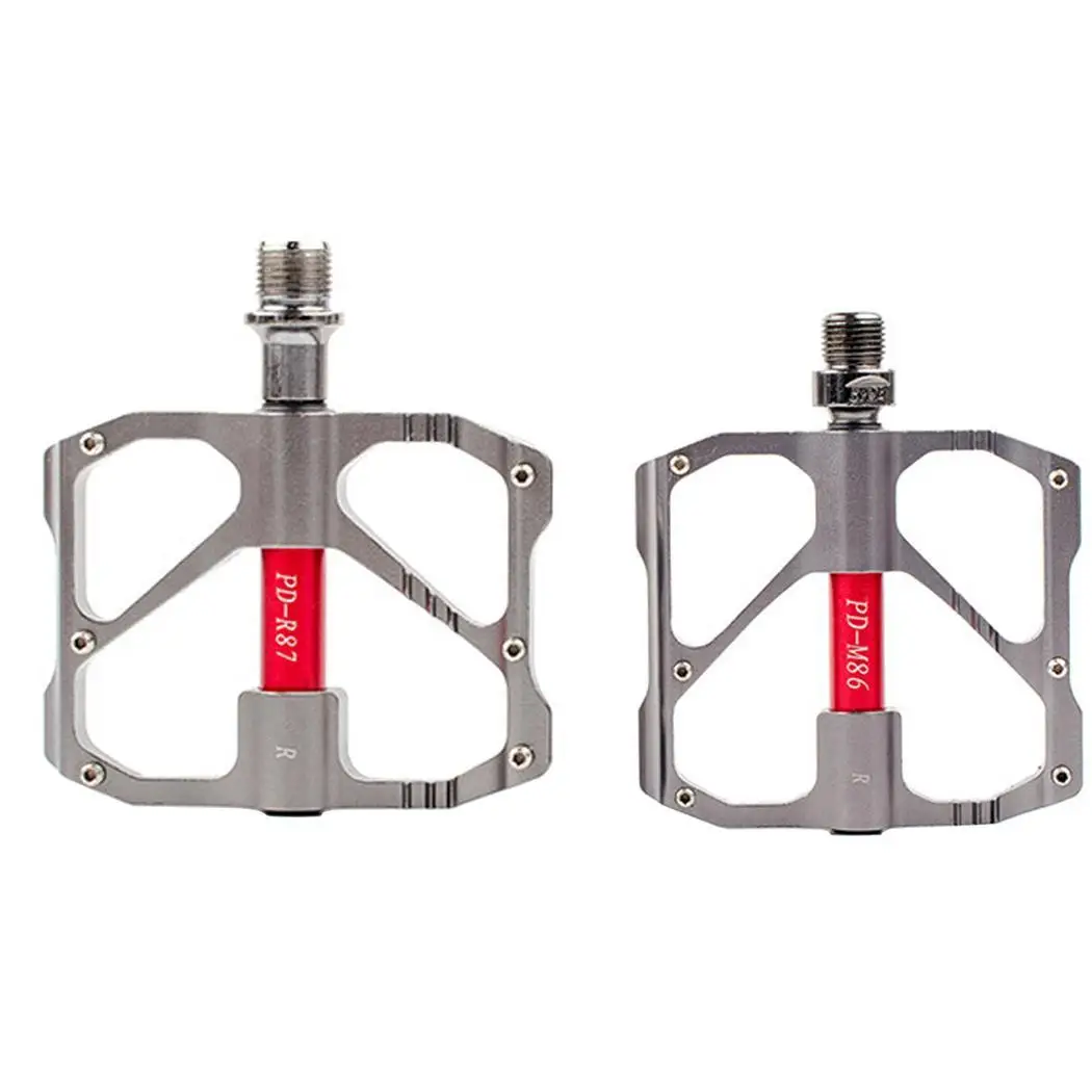 Mountain Bike Road Magnesium Aluminum Three About 231g Bicycle 282g Bearings Pedal Silver | Спорт и развлечения