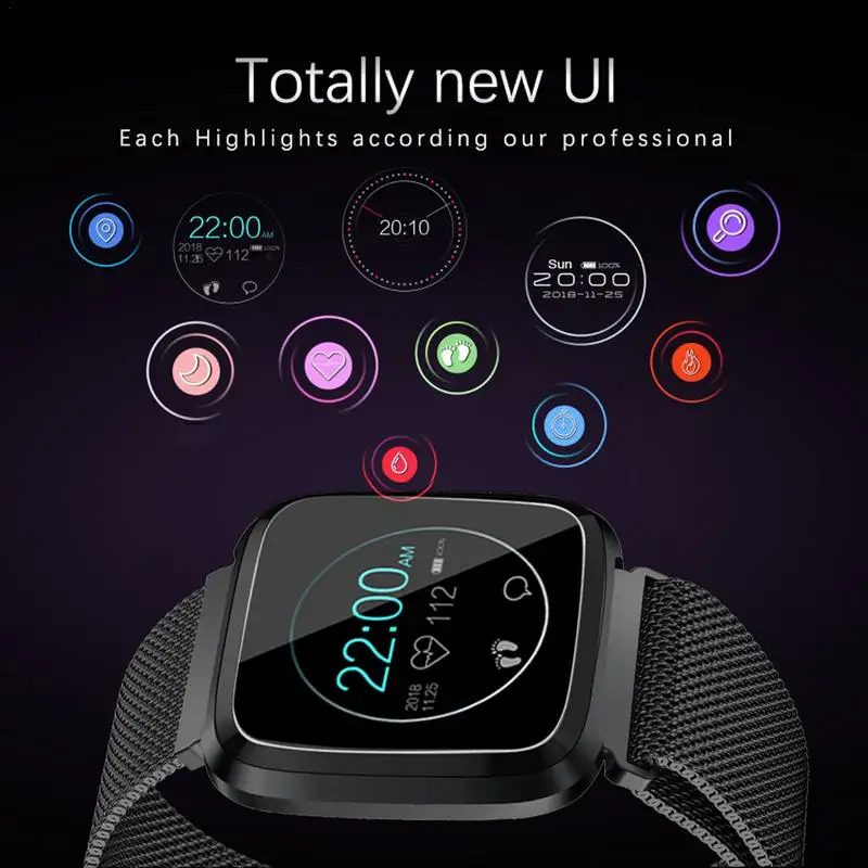 Модные Смарт часы для Samsung Android IOS умные с цветным экраном мужчин и женщин фитнес