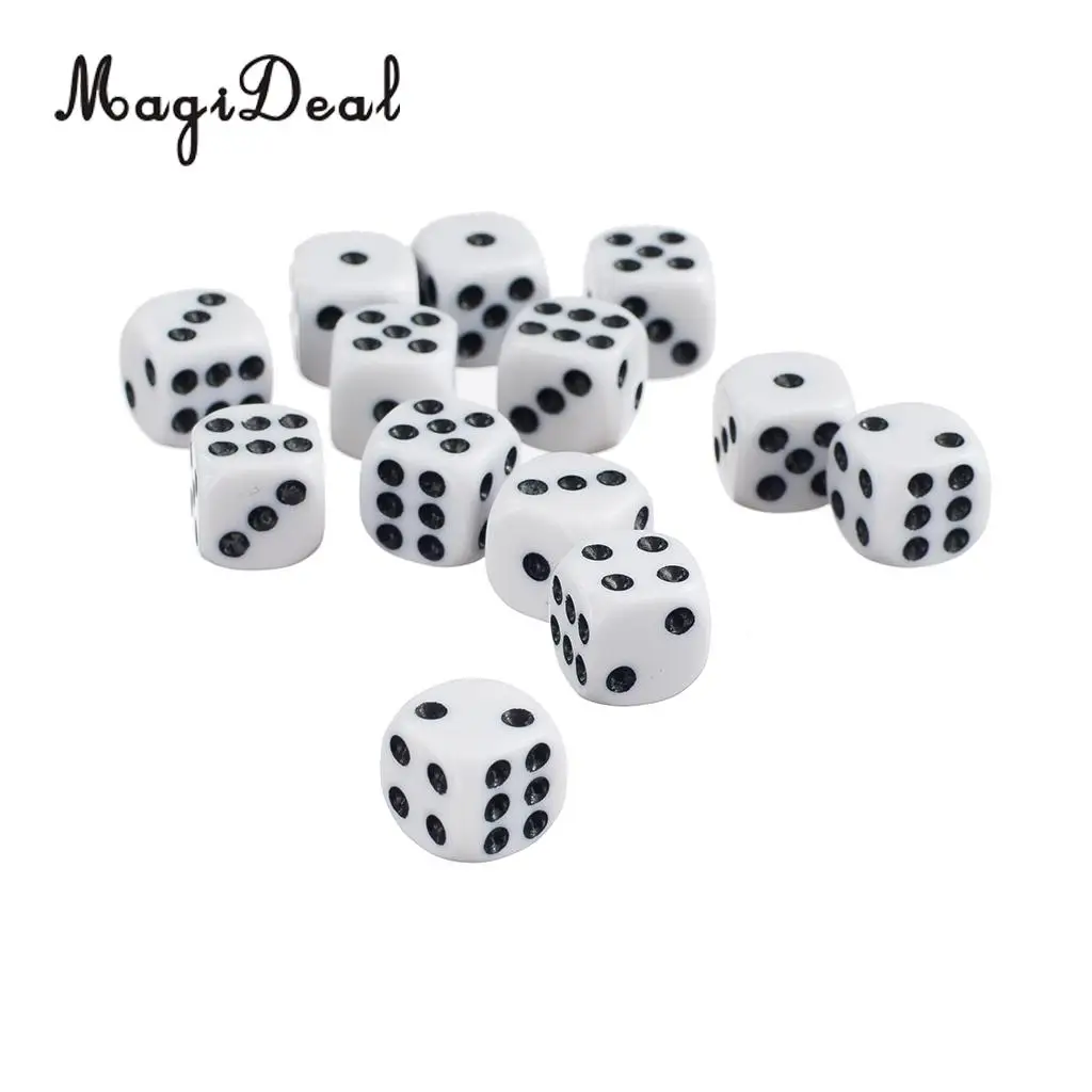 MagiDeal 50x12 мм Непрозрачные Акриловые шестигранные кости D6 для друзей семьи