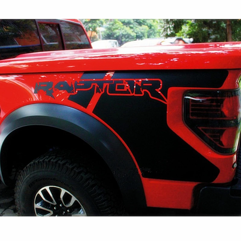 

2pcs Black Body Rear Tail Side Trunk Graphics Vinyl Decals SVT Sticker For Ford F150 Raptor 2009 2010 2011 2012 2013 2014