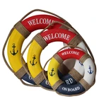 Спасательный круг в средиземноморском стиле, домашний декор, украшение для стен, буй из пенопласта, морской спасательный круг