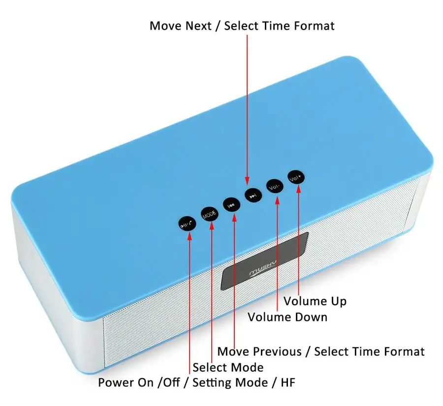 20 шт./лот мини беспроводной Bluetooth динамик Портативный Hi Fi стерео Super Bass громкий