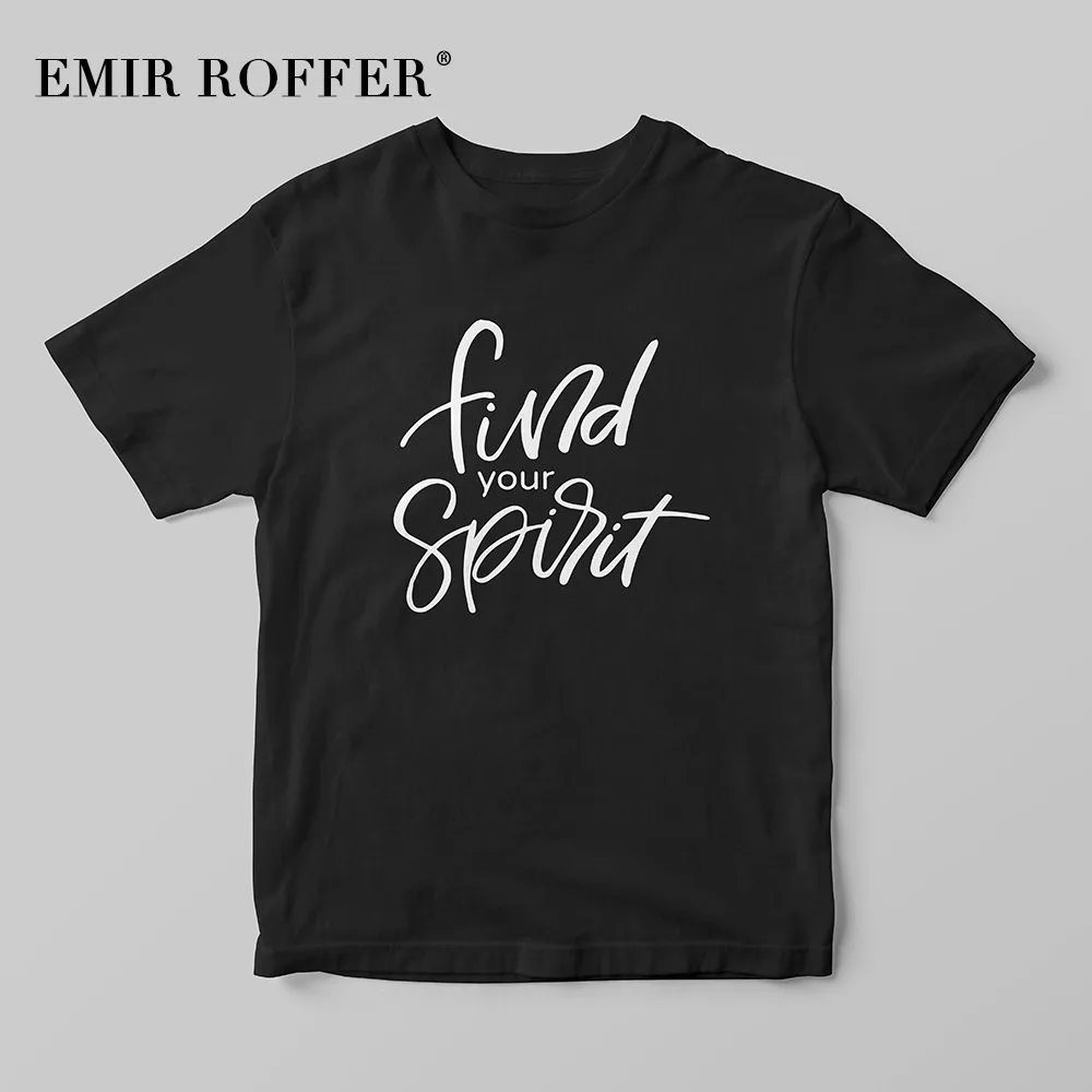 EMIR ROFFER find your spirit 90s Эстетическая Винтажная футболка Женская Панк Harajuku Уличная