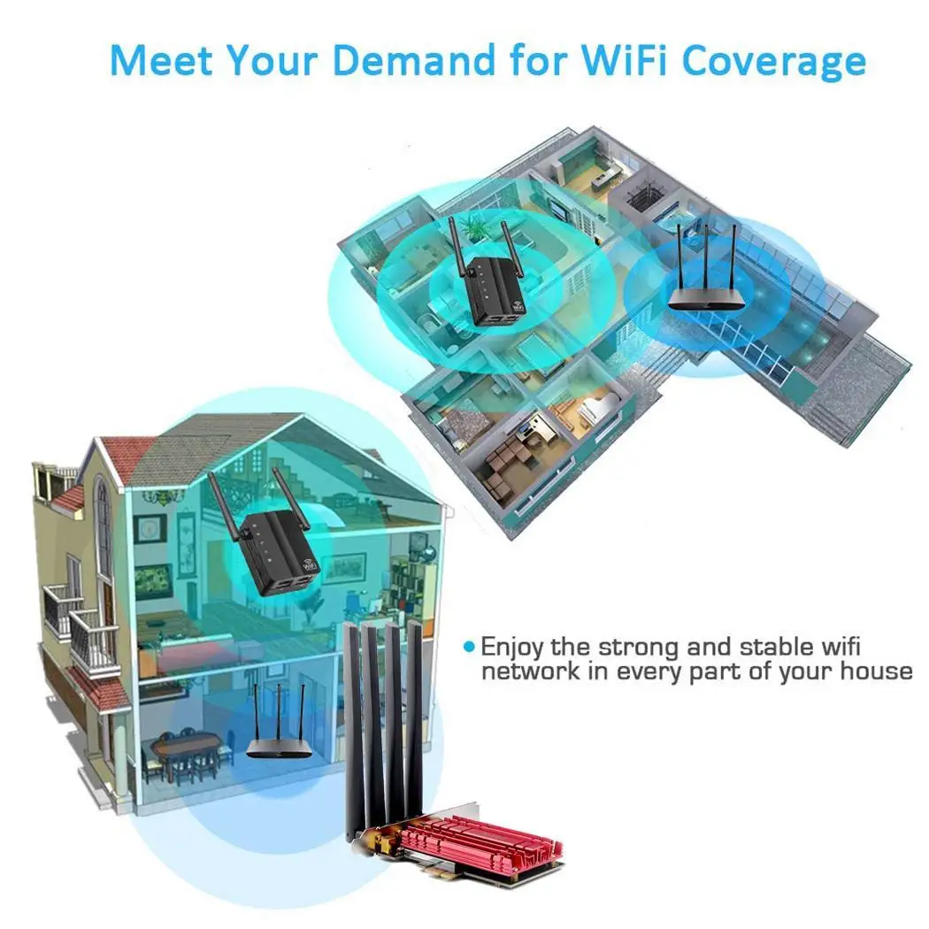 1900 Мбит/с PCI Express беспроводной WiFi адаптер Простая установка настольная сеть 4 5dBi