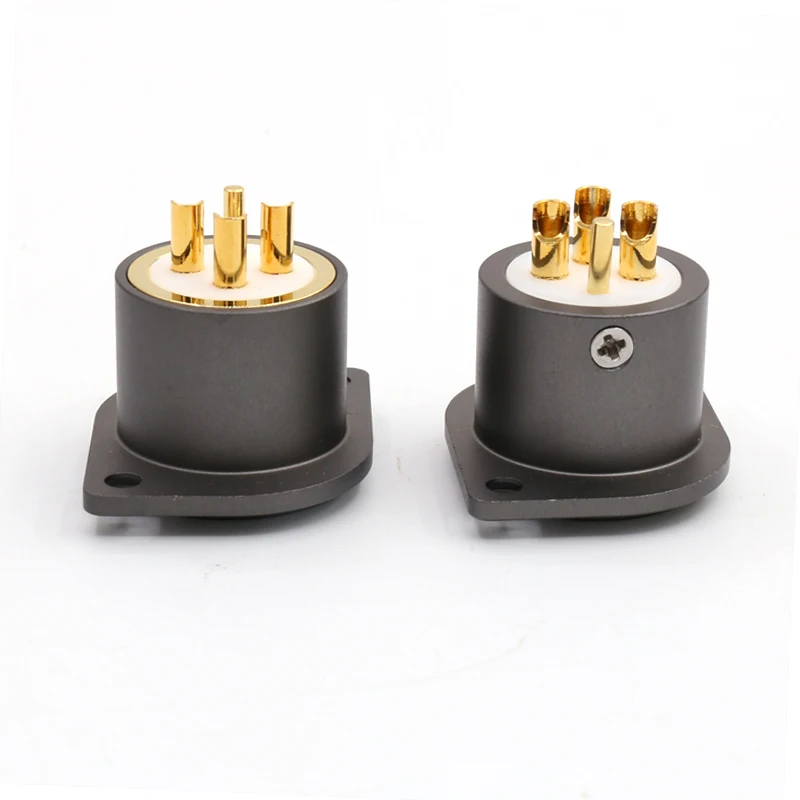 Viborg CM201 (G) CF201 1 шт. 3 PIN гнездо XLR разъем для микрофона Jack AMP Mic серебряное дно толстое