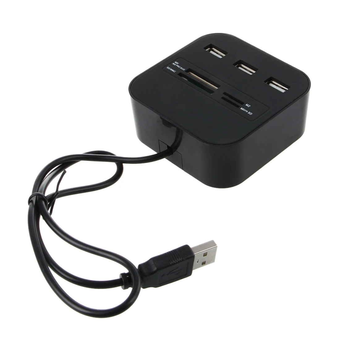 Все в 1 комбо концентратор USB 2 0 3 порта кардридер для SD MMC M2 MS Pro Duo