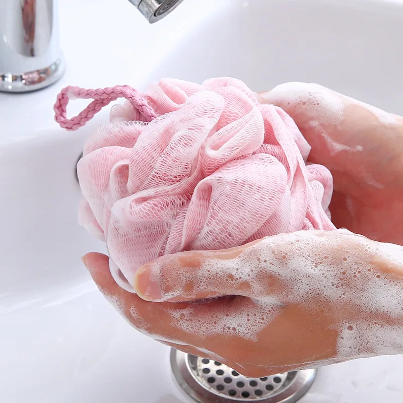 Губка для ванны унисекс отшелушивающая сетка душа Pouf взрослых банные полотенца